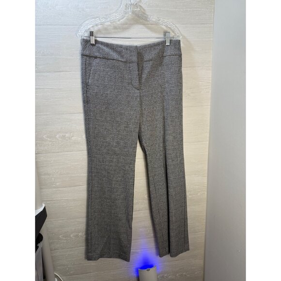 Ann Taylor Factory Womens Glen Plaid Dress Pants Size 6 Black & White Flat Front - Picture 6 of 10